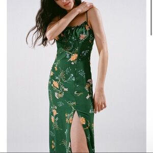 UO Floral Green Maxi Dress